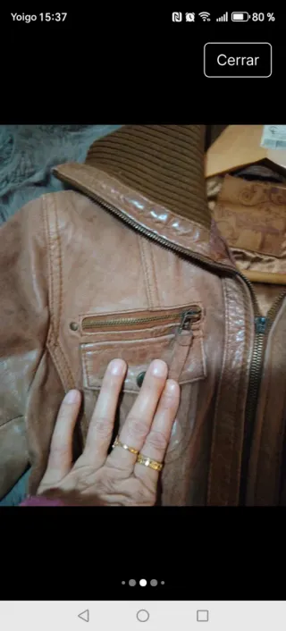 Chaqueta YK2 Piel Aviador Marrón