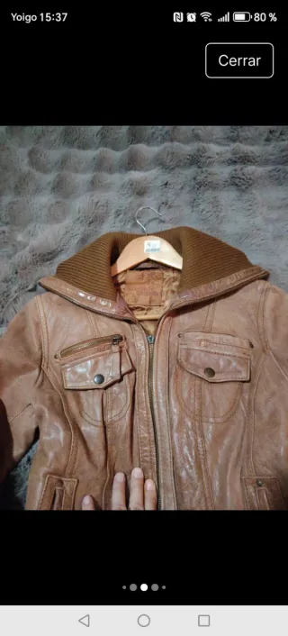 Chaqueta YK2 Piel Aviador Marrón