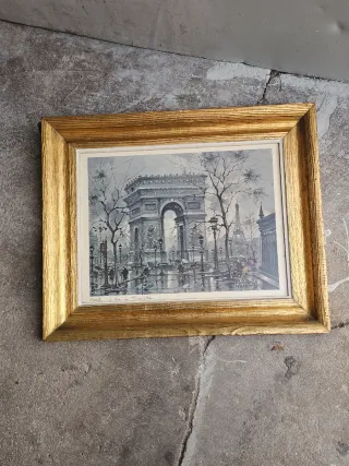 Cuadro Arco del Triunfo París Pan de Oro