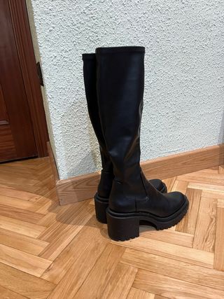 Botas altas negras tacón plataforma