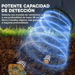Detector de Metales 5 Modos Batería IP6