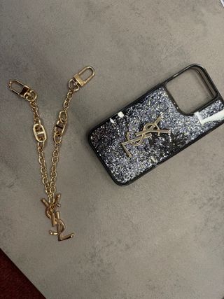 Cover iPhone 14 Pro YSL Glitter