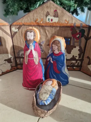 Belén de tela artesanal. Perfecto si hay NIÑOS.