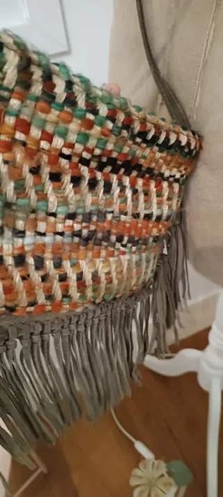 Bolso Day ante beige multicolor