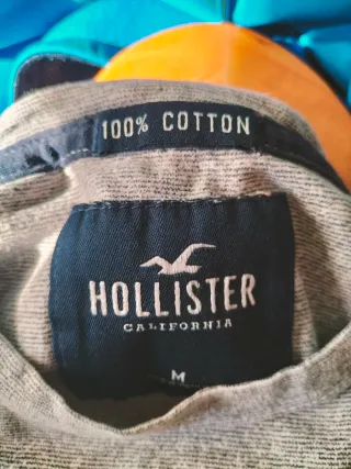 Camiseta Hollister Gris Talla M