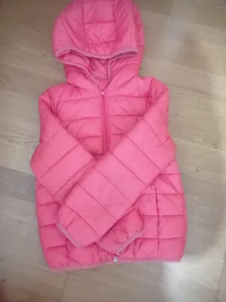 Abrigo acolchado niña rosa