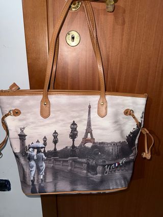 Borsa con stampa Torre Eiffel