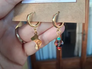 Orecchini Art & Moose oro calza natale cristallo