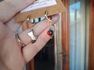 Orecchini Art & Moose oro calza natale cristallo