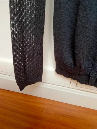 Mango Cárdigan Gris Mujer