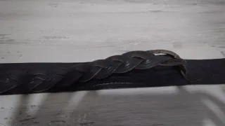 Cintura in cuoio donna con treccia