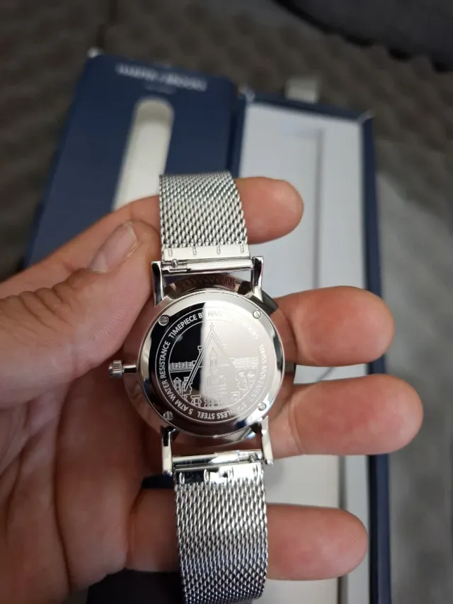 Relógio Harper Brooks com Malha Prata