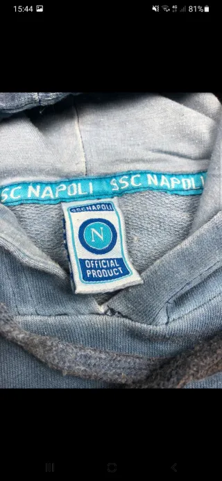 Felpa SSC Napoli Ufficiale Uomo Taglia XXL
