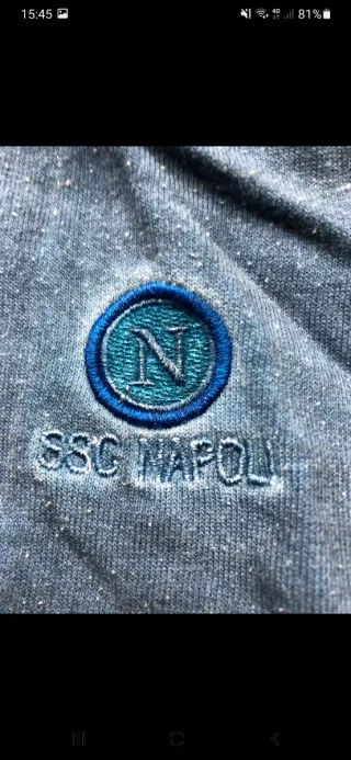 Felpa SSC Napoli Ufficiale Uomo Taglia XXL