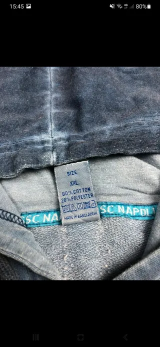 Felpa SSC Napoli Ufficiale Uomo Taglia XXL