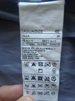 Piumino Sisley 100gr Tg 46