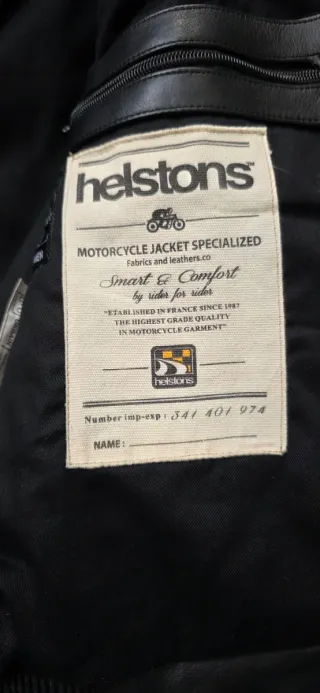 Chaqueta Cuero Moto Helstons Trust Talla L