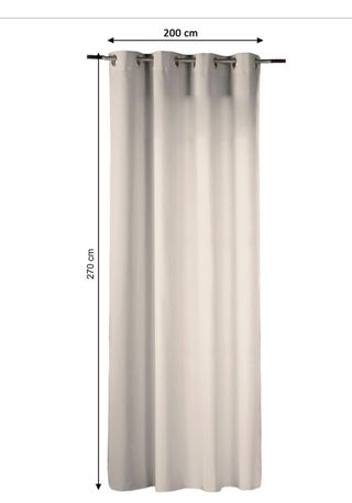 2 Cortinas Lino Beige 200x270cm