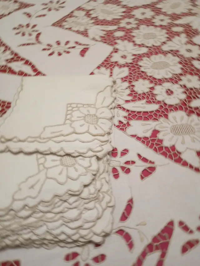 Mantelería antigua de 1850 para quien ame antiguo