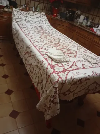 Mantelería antigua de 1850 para quien ame antiguo