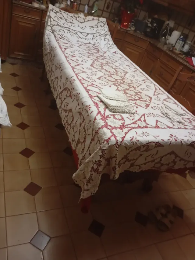 Mantelería antigua de 1850 para quien ame antiguo