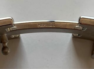 Hermès hebilla “H” plateada – buen estado