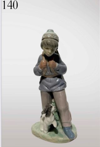 Figura Lladró Infantil con Perro