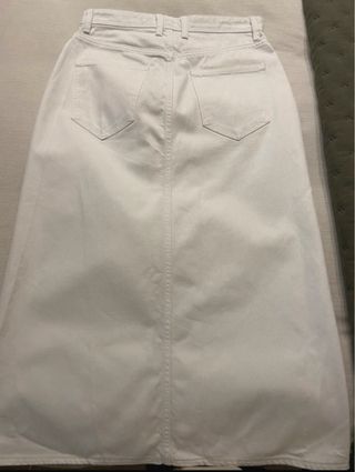 Falda vaquera larga blanca