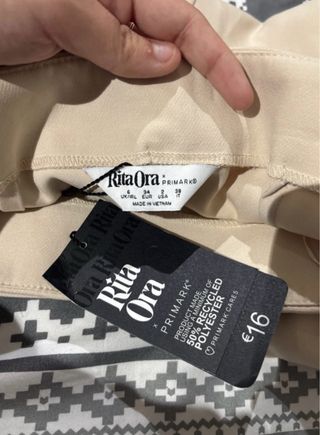 Falda Rita Ora Beige Talla XS