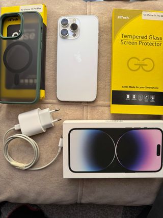 iPhone 14 Pro Max 128gb argento + Accessori