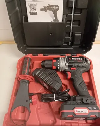 Percutor Taladro Parkside X20VTEAM completo