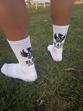 Calcetines deportivos antideslizantes blancos