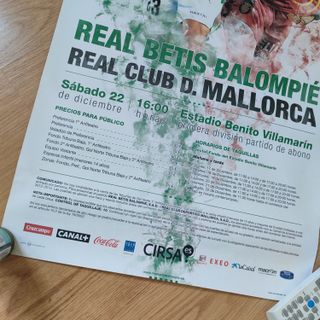 Cartel Betis Mallorca 2012-2013