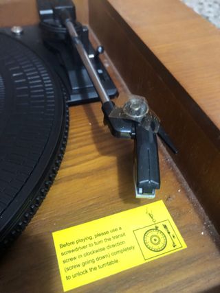 equipo de música vinilo tocadiscos radio y cinta