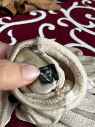 Guanti donna foderati con fibbia dorata