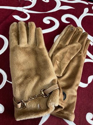 Guanti donna camoscio fibbia dorata