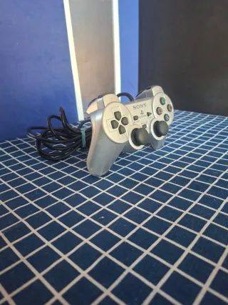 PS2 ORIGINAL MANDO DUAL SHOCK PLATEADO