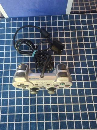 PS2 ORIGINAL MANDO DUAL SHOCK PLATEADO