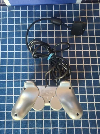 PS2 ORIGINAL MANDO DUAL SHOCK PLATEADO