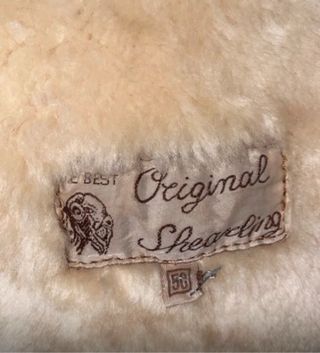 Montone Vintage Pelle Marrone Beige