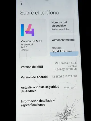 Telefono Xiaomi Redmi Note 9 Pro