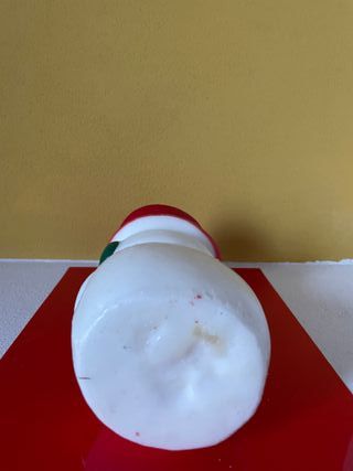 Candela Pupazzo di Neve Rosso e Bianco