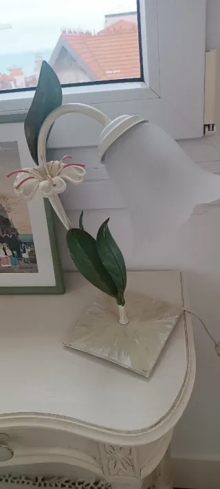 Lámpara de mesa vintage flor