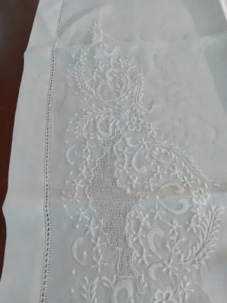 Asciugamano Lino Ricamato amano cm120x88