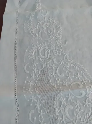 Asciugamano Lino Ricamato amano cm120x88