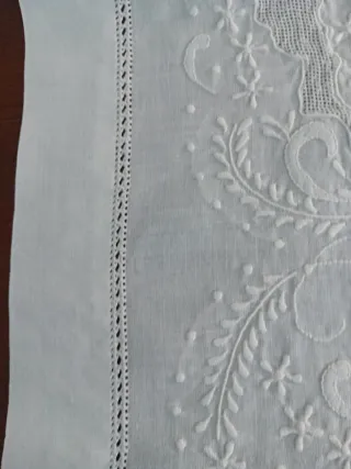 Asciugamano Lino Ricamato amano cm120x88