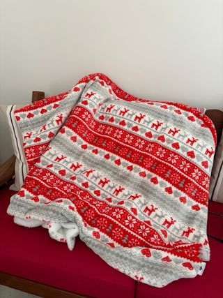 Coperta Pile Natale 130x160 stile tirolese