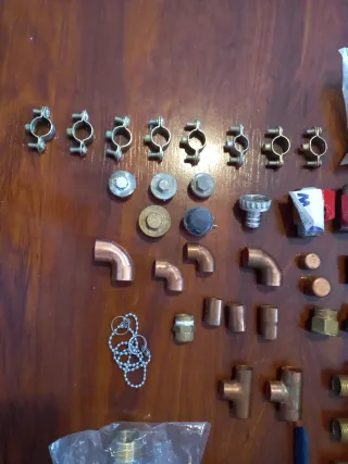 Lote fontanería cobre y latón