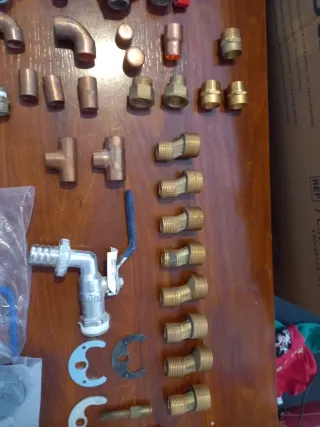 Lote fontanería cobre y latón
