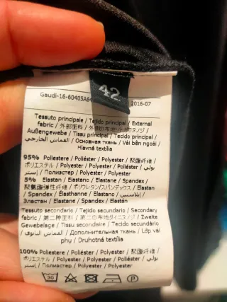 Vestido fiesta negro manga larga XXS